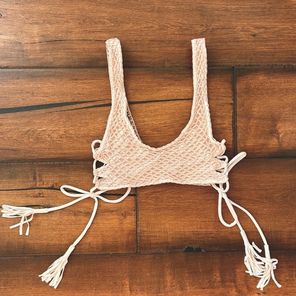 acacia swimwear Other - Acacia Crochet Hunter Top in Blush. Size Small.